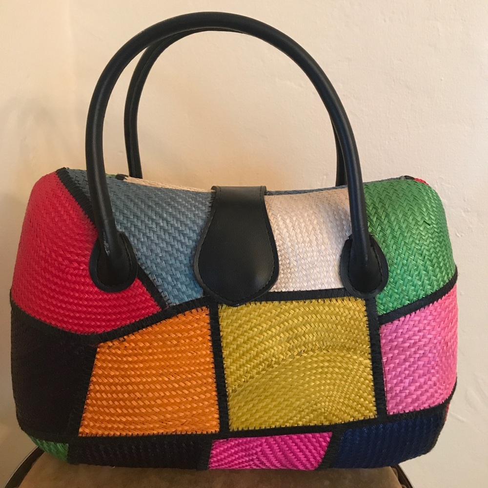 Vintage Multicolor Woven Purse